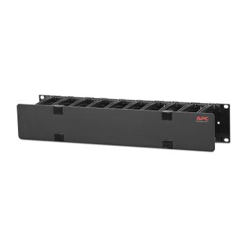 APC Horizontal Cable Manager, 2U x 4'' Deep, Single-Sided with Cover (AR8600A)