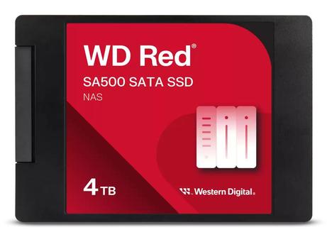 WD Red NAS SSD 4TB - SA500 - 2.5” - 7mm - SATA 6Gb/s