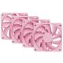 HYTE FA12 Fläkt 4-pack (rosa) 120 mm, 1500 RPM +/- 10 %, 28,0 dBA Max