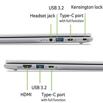 ACER Chromebook 315 15,6" FHD Intel UHD Graphics, Celeron N50, 4 GB RAM, 128 GB eMMC, Google Chrome OS (NX.JUVED.002)