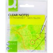 QConnect Q-connect semitransparente notes 76x76mm neongul