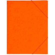 WhiteLabel Elastikmappe m/3 klapper A4 orange karton