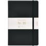 WhiteLabel Notesbog A5 linjeret PU sort