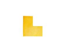 DURABLE gulvmarkering L-form signalgul 10stk