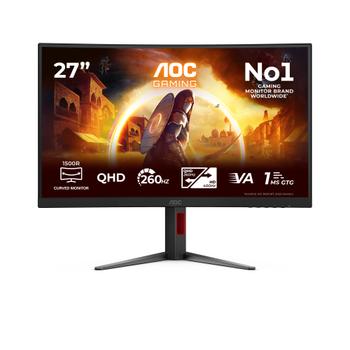 AOC CQ27G4Z2 27inch 16:9 Fast VA 260Hz OC Native 240Hz 2560x1440 HAS 130mm HDMI x 2x 2.0 DP x 1x 1.4 (CQ27G4Z2)