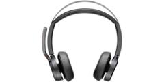 POLY Voyager Focus 2 Microsoft Teams Certified USB-C-C Headset +USB-C/A Adapter +Charging Stand
