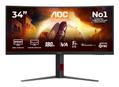 AOC 34"" CU34G4CA | AOC Gaming | 3440x1440 | Fast VA | 1ms | 180Hz | 3Ã¥r (CU34G4CA)