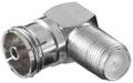 Goobay F-conector hun/vinkel coax hun, støbt metalhus