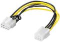 GOOBAY Strøm kabel PCI Express, 6 pol hun til 8 pol han