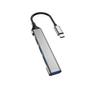 DUDAO HUB 4in1 USB-C - 4x USB-A (3 x USB2.0 / USB3.0) 6.3cm black (A16T) USB hub - USB 2.0 - 4 ports - Sort