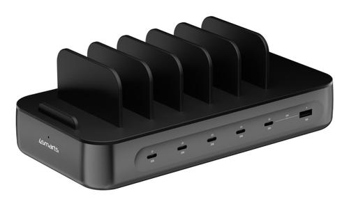 4smarts Charging station Team 100W, 1x USB-A,5x USB-C incl. 6 cables (541805)
