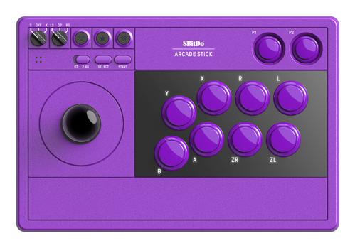 8Bitdo Arcade Stick for Nintendo Switch 1 & 2 - PC - Purple - Wireless Arcade stick - Nintendo Switch (6922621509028)