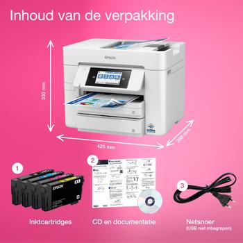 EPSON WorkForce Pro WF-C4810DTWF MFP inkjet FAX Print speed up to 25ppm mono and 12ppm color PrecisionCore 4800x2400dpi resolution (C11CJ05403)