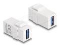 DELOCK Keystone USB-A 5Gbps female to female white