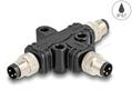 DELOCK M8 T-splitter 3-pin 1 male to 2 male