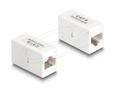 DELOCK Adapter RJ45 jack to RJ45 jack Cat.6 UTP white