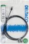 DELTACO U/UTP Cat6 AWG28 patch cable, 1,5m, black, LSZH