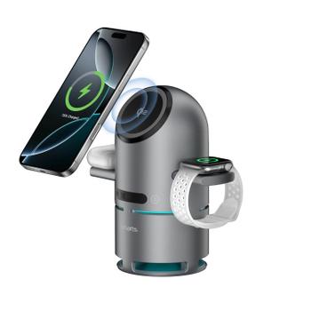 4smarts Qi2 Charging Station ChargeBot Sound, spacegrey (541602)