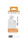 STREETZ C220 In-ear earbuds, 3-button, USB-C, white