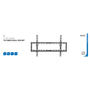 DELTACO Wall mount, tilt, 37-80", 45 kg