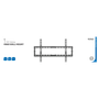 DELTACO Wall mount fixed, 37-80", 45 kg