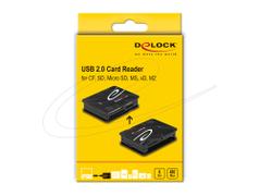 DELOCK USB 2.0 Card Reader for CF/SD/Micro SD/MS/xD/M2 memory cards