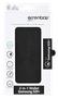 Essentials Samsung Galaxy S25+ PU wallet, detachable, 3 cards, black