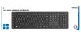 DELTACO Fullsize wireless membrane keyboard with volume media keys