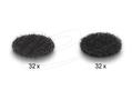 DELOCK Hook-and-loop dots, round, 64 pieces black