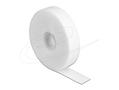 DELOCK Hook-and-loop tape on roll L 3 m x W 20 mm white