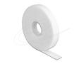 DELOCK Hook-and-loop tape on roll L 3 m x W 13 mm white