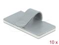 DELOCK Cable clamp self-adhesive stainless steel 10 pieces