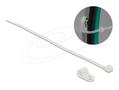DELOCK Mounting Clamp 6.4 mm with Cable Tie L 200 x W 3.6 mm white