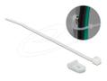 DELOCK Mounting Clamp 3.2 mm with Cable Tie L 100 x W 2.5 mm white