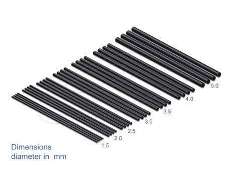 DELOCK Heat Shrink Tube Set 100 mm 28 pieces black (18987)