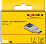 DELOCK Mini USB 3.2 Gen 1 USB-C™ Speicherstick 128 GB - Metallgehäuse