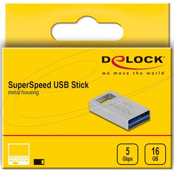 DELOCK USB 3.2 Gen 1 Speicherstick 16 GB - Metallgehäuse (54069)
