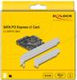DELOCK 2 port SATA PCI Express x1 Card - Low Profile Form Factor