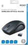 DELTACO Wireless optical mouse, 3 buttons w/ a scroll, black