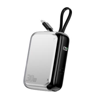 4smarts Power bank Pocket 10 000 mAh, integrated USB-C cable, 30W (541085)