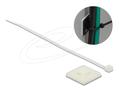 DELOCK Cable Tie Mount 30 x 30 mm with Cable Tie L 200 x W 4.8 mm white