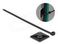 DELOCK Cable Tie Mount 40 x 40 mm with Cable Tie L 250 x W 7.2 mm black