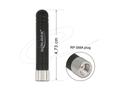 DELOCK WLAN RP-SMA 1.7–3.7 dBi flexible omni antenna