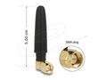 DELOCK LTE Antenna SMA plug 90Â° 2 dBi omnidirectional fixed black