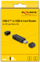 DELOCK USB-C/A card reader SD + MicroSD 5Gbps