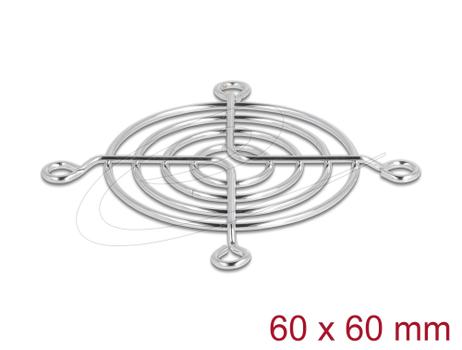 DELOCK Lüftergitter 60 x 60 mm silber (67305)