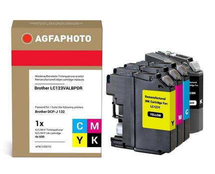 AGFAPHOTO Ink B/C/M/Y rpl LC123VALBPDR (APB123SETD $DEL)