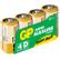 GP Super Alkaline Battery, Size D, LR20, 1.5V, 4-pack