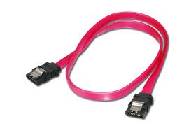 OEM SATA/300 IDE kabel, 0,3 meter, låseplugg Med låseklips på pluggene. (SATA-03-L)