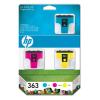 HP 363 3-pack cyan/ magenta/ gul original bläckpatron